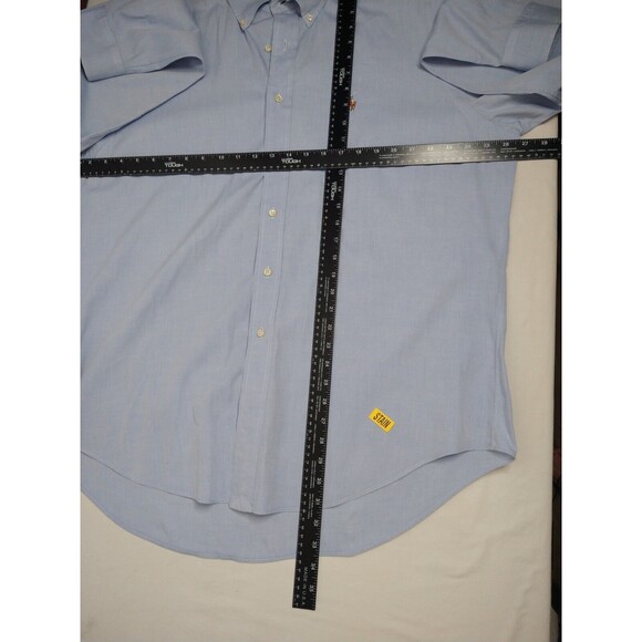 Ralph Lauren Polo Button Down Shirt Cotton Blue 16 1/2 33 Yarmouth Denim Preppy - Picture 5 of 11